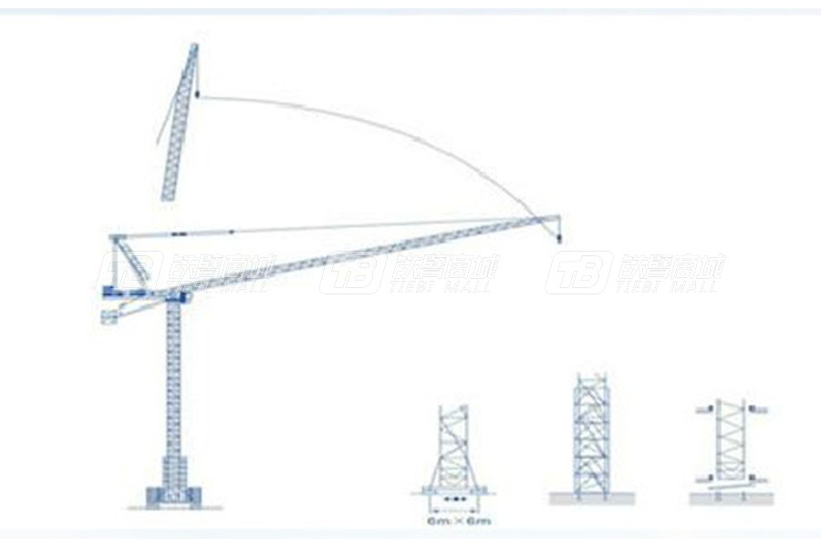 強(qiáng)力建機(jī)QD5021(8T)動臂塔機(jī)